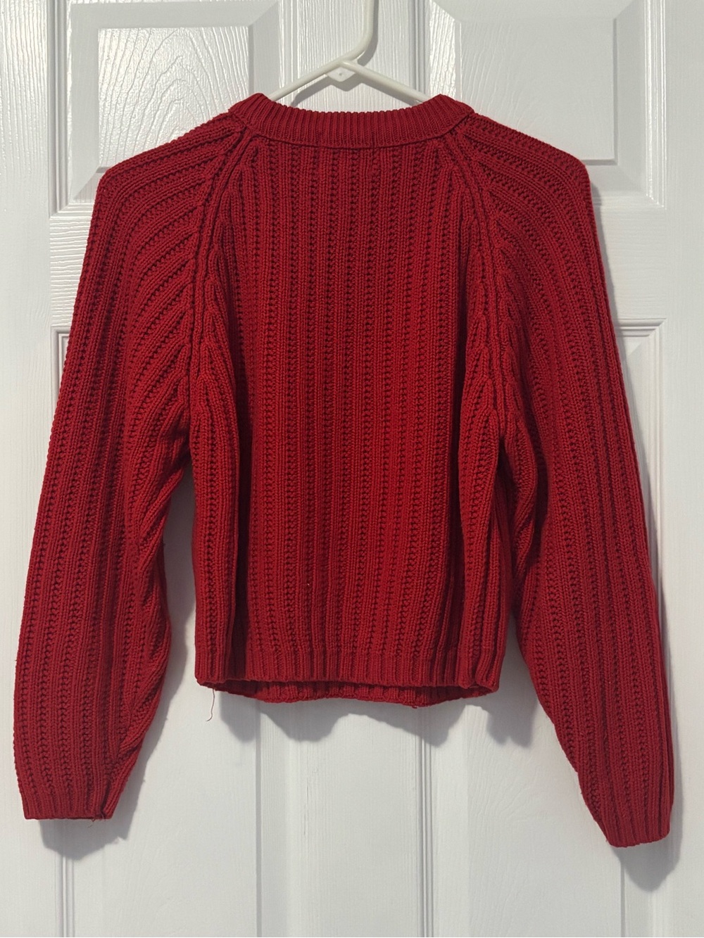 Red Cropped Sweater - Picture 2 of 3